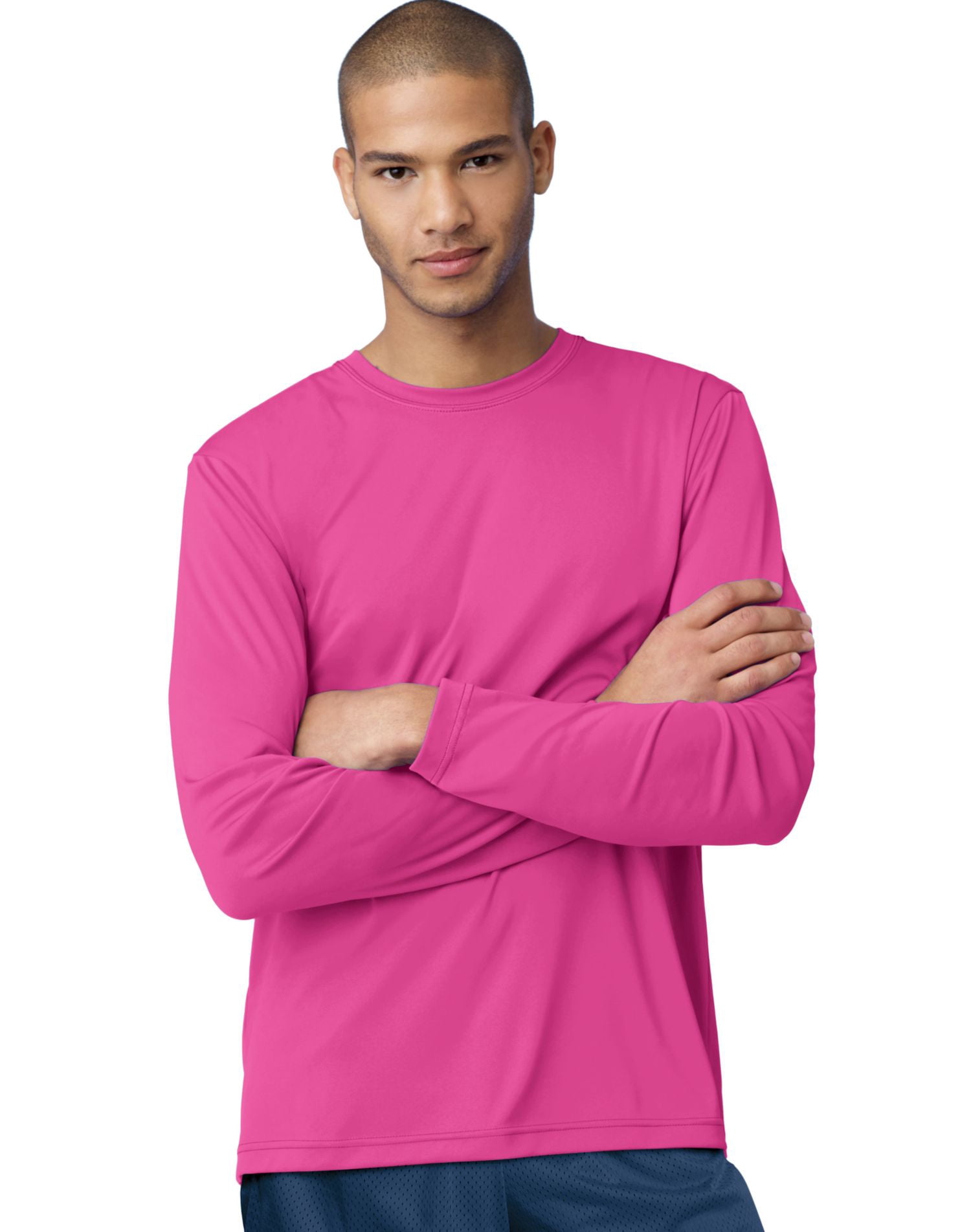 Hanes Cool DRI Performance Men`s Long-Sleeve T-Shirt - Best-Seller, M