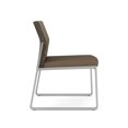thumbnail image 4 of Gansett Reception Waiting Armless Guest Chair / Silver Steel / Brown / Brown, 4 of 7