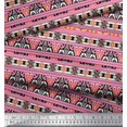 thumbnail image 2 of Soimoi Polyester Crepe Fabric Aztec Southwestern Printed Craft Fabric by The Yard 52 Inch Wide, 2 of 3