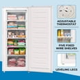 thumbnail image 3 of Kenmore 6 Cu.ft Convertible Upright Freezer/Refrigerator Adjustable Temperature Control for Kitchen, Utility Room, White, 3 of 6