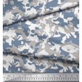 thumbnail image 2 of Soimoi Rayon Fabric Two Tone With Grey Camouflage Print Sewing Fabric Yard 56 Inch Wide, 2 of 3
