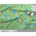 thumbnail image 2 of Soimoi Green polyester Crepe Fabric Circle,Leaves & Floral Hand Drawn Print Sewing Fabric Yard 42 Inch Wide, 2 of 3