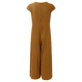thumbnail image 5 of HBFAGFB Combinaison Femme Col Rond Manches Courtes Zippées Ample et Légère Jaune Taille TG, 5 of 5