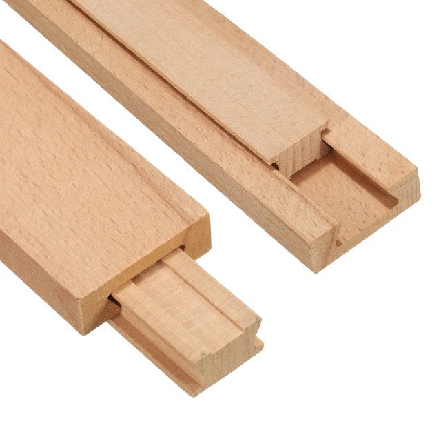 Unique Bargains 4pcs Wooden Drawer Slides, Wood Center Guide Track, Center Mount Drawer Slides Replacement 13-3/4' (35 CM)
