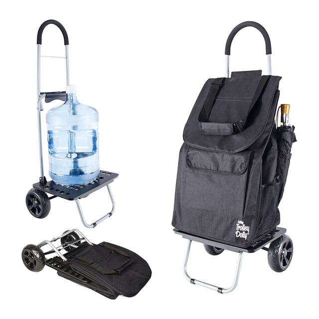 dbest products Chariot Pliant Portable Plus Grand, Noir