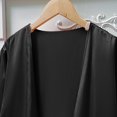 thumbnail image 5 of LNGOOR Ensemble de Pyjama en Satin de Soie pour Femmes 2 Pcs Robe de Nuit Cami avec Peignoirs Vêtements de Nuit Robe de Mariée Rose, 5 of 5
