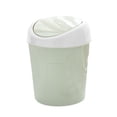thumbnail image 4 of Trash Can Mini Flip Lid Garbage Bin Desktop Mini Flip Bedside Plastic Waste Basket for Home Living Room, Green, 4 of 9