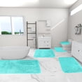 thumbnail image 4 of Matoen Mixed Colors Bath Mats 5 Set Bathroom Rugs For 5 Pcs Toilet Mats Universal Soft Comfortable Water Absorption Non-Slip Thick Machine Washable Easy Dry Dark Color, 4 of 7
