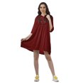 thumbnail image 2 of Moomaya Tunique Brodée à Manches 3/4 Chemises de Robe pour Femmes Grande Taille Robe d'Été, 2 of 6