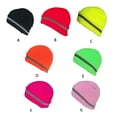 thumbnail image 3 of Bonnets Skull pour Hommes Doublure Réfléchissante Couleur Unie Tuque d'Hiver Chaude Multifonction Coupe-Vent Protection contre le Froid Cyclisme Décontracté Noir, 3 of 6