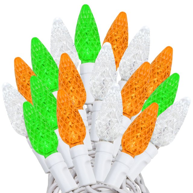 Novelty Lights 24FT 70 LED C6 St. Patrick's Day Outdoor String Lights