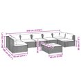 thumbnail image 4 of vidaXL Ensemble de Salon de Jardin 8 Pcs avec Coussins en Rotin Poly Brun, 4 of 5