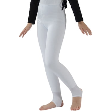 AJIWYH White Tights,Kids Girls Tights Soft Leggings Children's Tights With Non Sole Warm Tights White,9-12 Years
