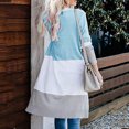 thumbnail image 4 of Womens Cardigans Lightweight Ladies Paneled Contrast Striped Pocket Cardigan Long Jacket on Clearance, 4 of 7