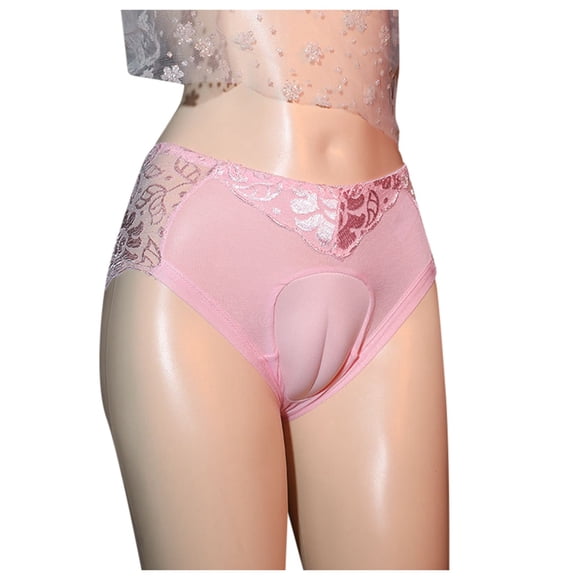 Gubotare Womens Underwear Seamless High Waist Women's Brief Panties, Silky Stretch & Satin Trim (Pink,XL)