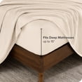 thumbnail image 4 of Bare Home Microplush Fleece Sheet Set - Ultra Soft - Deep Pocket - King, Sand, 4 of 7