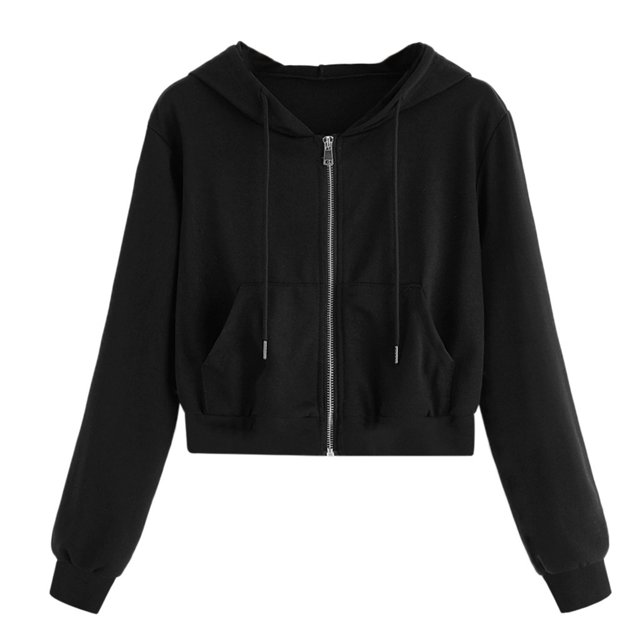 2025 à Capuche Décontracté Uni à Fermeture Éclair T-Shirt en Spandex Poche Manche Chandail Long T-Shirt pour Femmes Chemise Hauts Femmes Women's Jr Automne