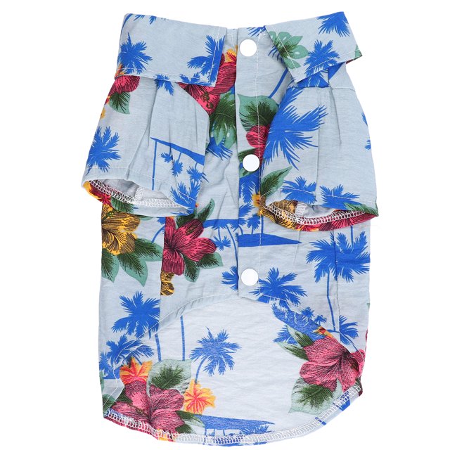 Dog Hawaiian Costume, Hawaiian Dog Shirts Machine Washable Breathable Fashionable For Small Medium Dogs S