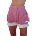thumbnail image 2 of TIMIFIS Women Bloomers Ruffle Pumpkin Pants Cute Sweet Elastic Waist Multi Layer Cake Stacking Sleeping Short Bottom Lace Trim Skirt Pants, 2 of 5