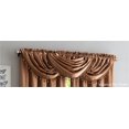 thumbnail image 1 of Bridget Crushed Satin Waterfall Valance With Decorative Fringe, Rust, 48x37 Inches, 1 of 1