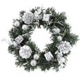 thumbnail image 2 of Christmas Wreath With Battery Powered LED Light String Front Door Hanging Garland Holiday Home Decorations, 2 of 4