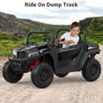 thumbnail image 3 of 24V 4WD Ride-On Dump Truck with Remote Control, 2-Seater Electric Construction Vehicle with Dump Bed & Shovel, 3 of 8
