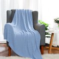 thumbnail image 2 of Unique Bargains Soft 100% Cotton Cross Cable Knit Throw Blanket For Sofa Couch Bed Home Bedding, 2 of 10