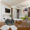 thumbnail image 5 of Pyle Pair 10” Flush Mount in-Wall in-Ceiling 2-Way Speaker System Spring Loaded Quick Connections Changeable Round/Square Grill Stereo Sound Polypropylene Cone Polymer Tweeter 300 Watts (PDIC16106), 5 of 5