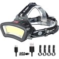 thumbnail image 1 of COB LED Headlamp, USB Rechargeable Waterproof Headlight 2000 Lumens, with Red Light, Work Light for Helmet, Car Maintenance and Construction, 7-14 Hours Runtime [Energy Class A], 1 of 5