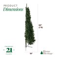 thumbnail image 3 of Home Heritage Half Pine 7' Pre-Lit Artificial Christmas Tree, 150 White LED, 3 of 12