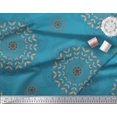 thumbnail image 3 of Soimoi Poly Georgette Fabric Leaves & Sacred Geometry Geometric Print Sewing Fabric Yard 52 Inch Wide, 3 of 3
