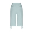 thumbnail image 4 of TopLLC Mens Shorts, Men Blouse Men's Cotton Drawstring Elastic Waist Cropped Shorts, 4 of 6