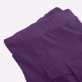 thumbnail image 4 of Moxiu Capris Cargo pour Femmes avec Multiples Poches Été Taille Mi-Haute Pantalon Jogger Grande Taille Extensible Tactique Tavel Randonnée Pantalon Court Violet,P, 4 of 7