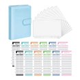 thumbnail image 4 of fastboy PU Leather Notebook Binder Clear Binder Pockets Budget Envelope Blue, 4 of 5