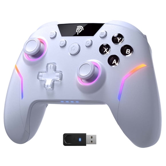 Refurbished EasySMX X20 Wireless Gaming Controller, Hall Effect Joysticks and Triggers, RGB Backlit, Custom Back Buttons, Black