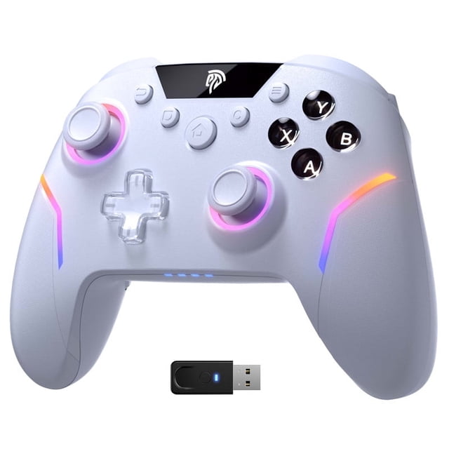 Refurbished EasySMX X20 Wireless Gaming Controller, Hall Effect Joysticks and Triggers, RGB Backlit, Custom Back Buttons, Black