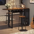 thumbnail image 1 of Bestier 3 Piece Bar Table Set Pub Table Counter Height Dining Set Rustic, 1 of 8