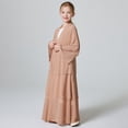 thumbnail image 4 of Liyamei Kids Muslim Chiffon Abaya For Girls Open Front Cardigan Dress Robe,7-8 Years, 4 of 5