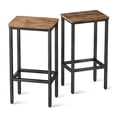 thumbnail image 1 of ODK 25.6 Inch Height Wooden Counter Seat Barstool, Rustic Brown (2 Set), 1 of 6