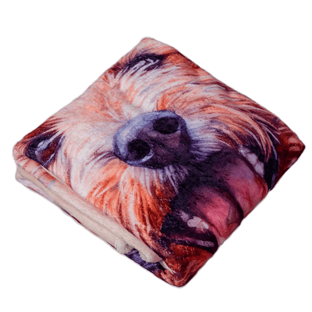 Pets, Paws and Ideas Couverture Imperméable pour Animaux de Compagnie pour Chiens et Chats, Protecteur Réversible pour Meubles, Lit et Canapé, Anti-Déversement, Lavable, Housse en Molleton Sherpa Douce Motif Terrier