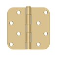 thumbnail image 1 of 4 x 4 x 0.625 in. Radius Hinge, Brushed Brass, 1 of 1