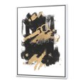 thumbnail image 1 of Gold and Black drift I - Modern Glam Framed Canvas, 1 of 3
