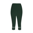 thumbnail image 5 of FNFYFH Clearance Womens 2 Pack Yoga Capri Pants Solid Color Leggings Set,Green, 5 of 5