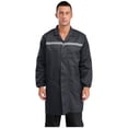 thumbnail image 1 of Jizyo Unisex Mens Womens Cotton Factory Work Jacket Mechanical Reflective Strips Workshop Lab Coat Grey XL/中号, 1 of 7
