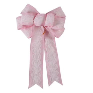 RKSTN Fall Decorations for Home Christmas Large Bow Double Layer Linen Bow Christmas Tree Decoration Bow Decorations