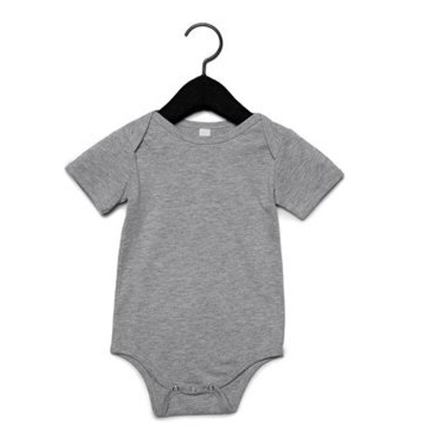 Bella Canvas Baby Jersey One Piece, 6-12, Athletic Heather