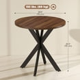 thumbnail image 3 of HOMCOM 29.5" Round Kitchen Table, Dining Table for Small Spaces Walnut, 3 of 10