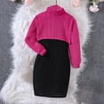 thumbnail image 4 of RKSTN Robe pour Fillettes Manches Longues (8-12 Ans) Col Roulé Manches Longues + Camisole Robe Noire Ensemble 2 Pcs, 4 of 7