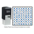 thumbnail image 2 of Printtoo Personalized Clothes Theme Icons Rubber Stamp Self Inking Stamper 24 mm-Black, 2 of 7