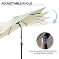thumbnail image 4 of Outsunny Parasol de Marché Rond 3 m x 2,4 m, Beige, 4 of 10